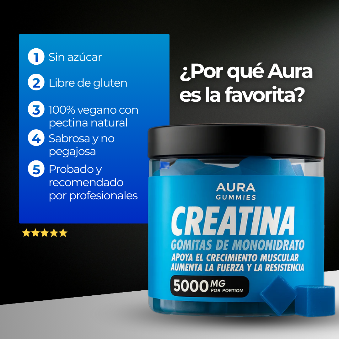 Aura Gomitas De Creatina - Compra 1 Llevate 2 GRATIS 🎁