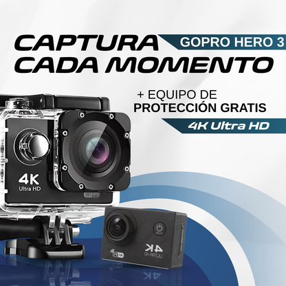 GO PRO HERO 3 + Equipo de Protecion y Soporte Para Casco GRATIS 🎁