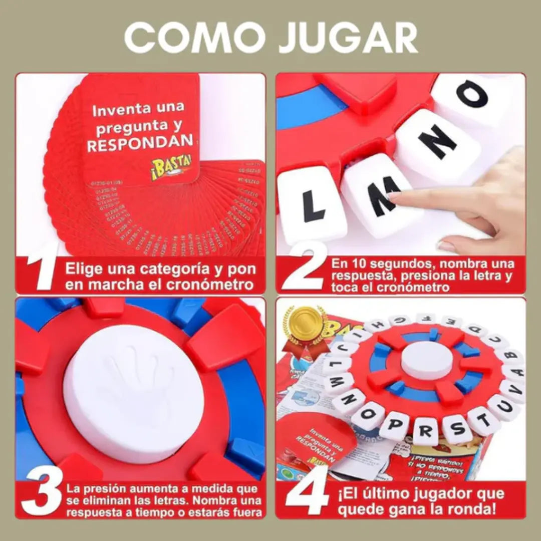 Juego de Mesa ¡BASTA! En Español + Temporizador Visual y Auditivo GRATIS 🎁