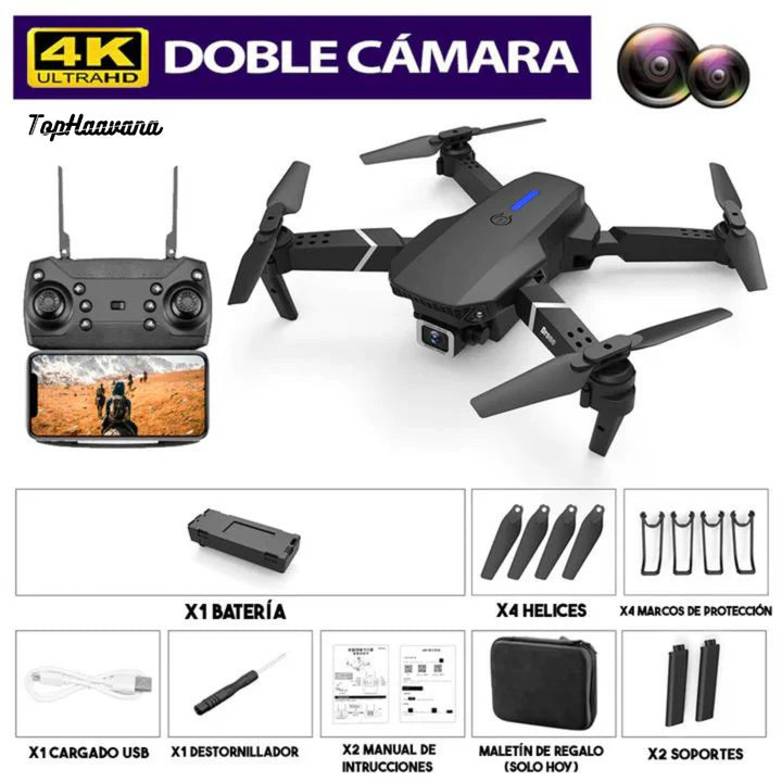Combo Grabación: Dron Doble Camara 4k DroneXplorer™ + Lentes de Realidad Virtual GRATIS 🎁